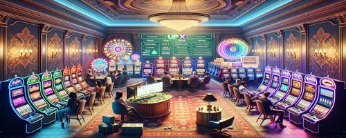 Ассортимент онлайн автоматов в казино Up X